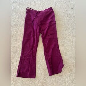 Cherokee Workwear Maroon Flare Scrub Pants